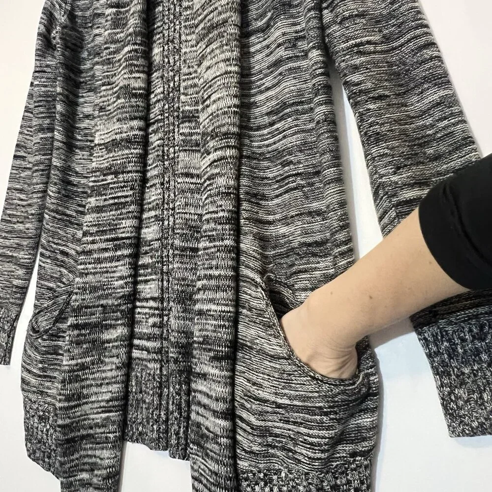 ARITZIA WILFRED Flaubert Silk Cashmere Blend XS Marl Yarn Open Cardigan Knit